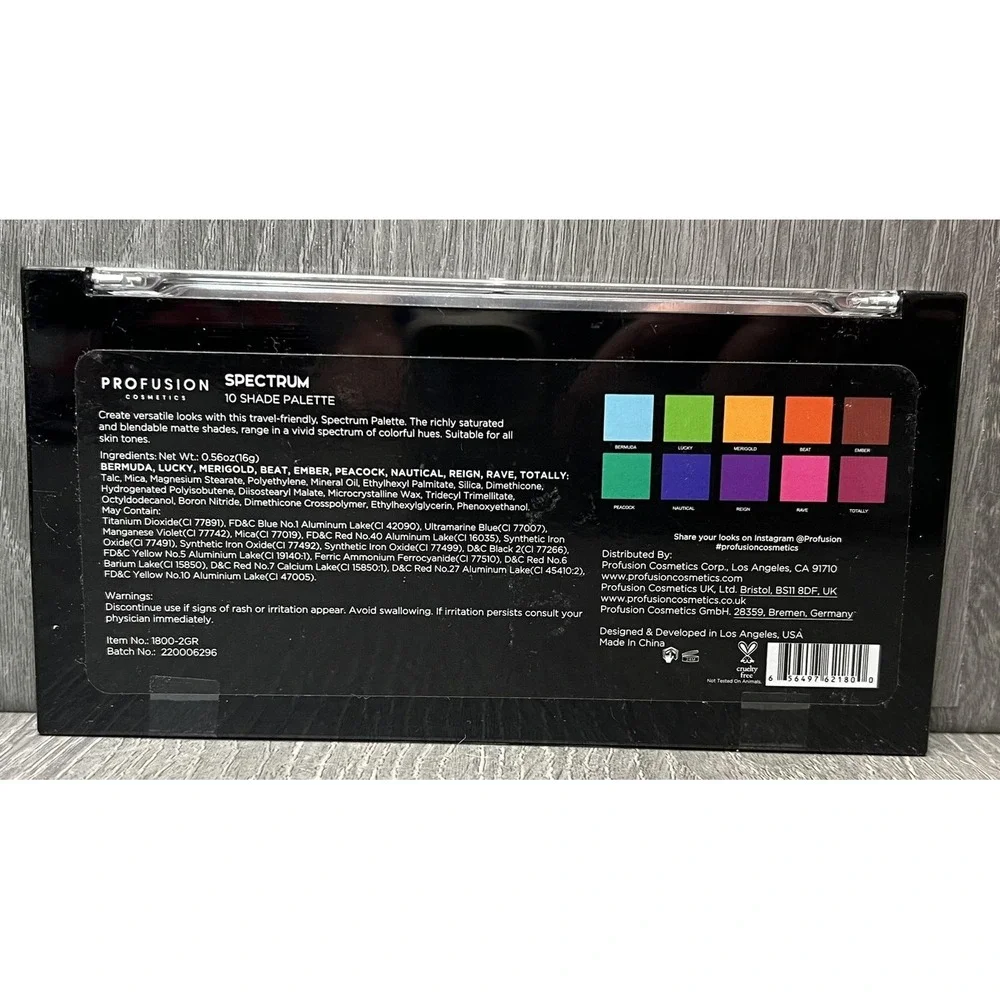 Profusion Cosmetics 3 Palette Set Neon Spectrum Pastel Eyeshadow 10 Shade New